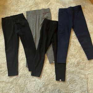 Honest baby organic cotton toddler Stretch Leggings - Black, Gray & Navy